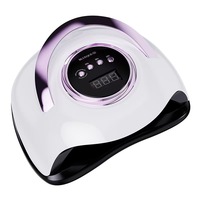 Lampe à ongles UV LED en forme de cœur avec capteur tactile/infrarouge automatique, minuterie 60s, faible bruit, séchage rapide, à brancher pour vernis gel