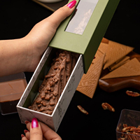 Boîtes en papier de luxe pour desserts, dattes, chocolats, bonbons, gâteaux, cadeaux, avec fenêtre transparente et tiroir rigide coulissant, pour emballage alimentaire et distribution