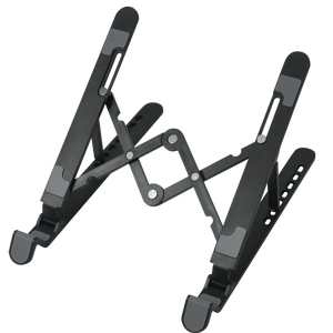 Support d'ordinateur portable pliable réglable en plastique personnalisé avec couleurs et logo sur mesure - Product Image 1