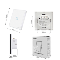 SIXWGH 1/2/3/4 Gang maison mur tactile interrupteurs de lumière panneau de verre sans ligne naturelle 10A 300W interrupteur de commande pour fil sous tension unique