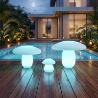 Lampe LED en forme de champignon, étanche IP65, rechargeable, à changement de couleur, pour la décoration extérieure de jardin, patio et cour