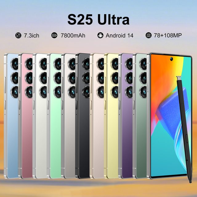 Original S25 Ultra 5G Smartphone 16GB+1TB Dual SIM CDMA 108MP Rear Camera HD Decacore LTE 7.3" OLED Android 14 Snapdragon 800