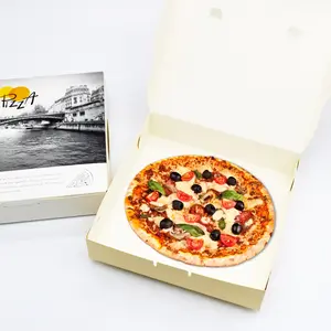 Toptan baskı gıda ambalaj kutuları 6 7 8 9 10 inç baskılı Pizza ambalaj kutusu özel baskılı