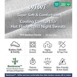 Ensemble de pyjamas pour femmes en viscose de bambou, haut à manches longues et pantalon, léger et confortable, tailles S à XXL - Product Image 3