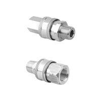 Kit de 4 raccords rapides en acier inoxydable 3/8 NPT pour tuyau de nettoyeur haute pression, connecteurs à déconnexion rapide