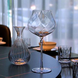 Alta Qualidade 700ML Handmade Cristal Vinho Óculos Cálice Claro Transparente Customizável Logo Preço De Fábrica Atacado - Product Image 4