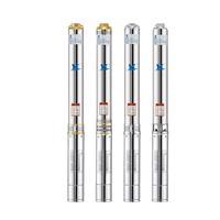 Pompe submersible électrique AC pour puits profond de 3 pouces, 0,5 CV, 0,37 kW, hauteur de refoulement 85 m, en acier, centrifugeuse DC sans balais