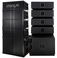 Système de Son Professionnel Équipement Audio Double Enceinte Line Array Caisson de Basses Double 6.5 8 10 12 18 Pouces Ensemble Complet avec Armoire