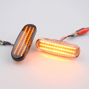 2 uds. Lámpara repetidora de luz de posición lateral de señal de giro LED dinámica para <span class=keywords><strong>Fiat</strong></span> Panda 169 Grande Punto Inkl <span class=keywords><strong>Evo</strong></span> Doblo <span class=keywords><strong>Fiorino</strong></span> Linea Idea - Product Image 1