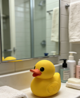 Haut-parleur canard étanche, mini haut-parleur sans fil flottant en forme de canard en caoutchouc, haut-parleur de salle de bain pour la douche des enfants