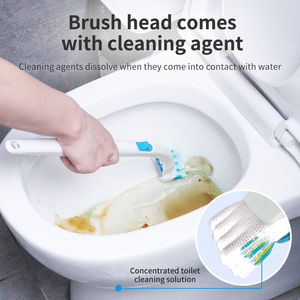 Disposable Multifunctional <b>Toilet</b> Cleaning <b>Brush</b> Sponge <b>Replacement</b> <b>Head</b> Waterproof Portable Plastic Handle for Bathroom Use - Product Image 2
