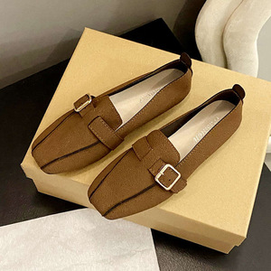 Women's Casual <b>Flat</b> Shoes Comfortable Light Ballet <b>Flats</b> Closed Toe Slip-On Trendy Microfiber Upper Solid Pattern Summer Spring - Product Image 4