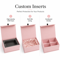 Boîte cadeau pliable magnétique rose grand format avec logo personnalisé, emballage de luxe en carton rigide pour vêtements, perruques, boîte en papier pour les fêtes