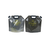 Pochettes de rangement portables en plastique transparent, capacité 1L-5L, épaissies, pour céréales, bière, impression hélio, eau minérale, vin, brandy