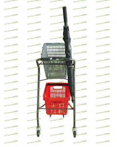 รถเข็นช้อปปิ้งเคลือบโลหะแบบจุ่มไหลได้รถเข็นช้อปปิ้งซูเปอร์มาร์เก็ตสไตล์ญี่ปุ่นเคลือบเรซิน - Product Image 4