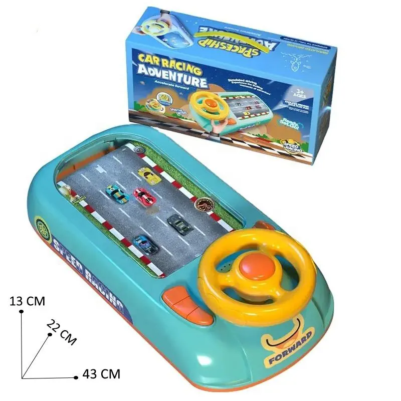 Nuevo juego de coches de juguete para niños eléctricos Puzzle Baby Racing Spaceship Adventure simula los juguetes de conducción del volante