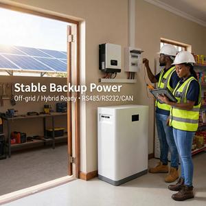 แบตเตอรี่สำรองพลังงานแสงอาทิตย์ LiFePO4 Power Wall 51.2V 8kWh แบบติดผนัง ระบบสำรองไฟบ้าน พร้อมพอร์ตสื่อสาร CAN และอินเทอร์เฟซ RS485 - Product Image 1