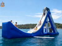 Grande structure de jeu aquatique gonflable en PVC, plateforme flottante pour piscine, usage commercial, extérieur, adulte, loisirs aquatiques