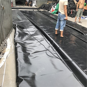 Geomembrana de estanque de peces lisos de HDPE grande hecha en China, revestimiento de tanque de estanque de granja para granja de peces, Geomembrana de polietileno de alta densidad - Product Image 2
