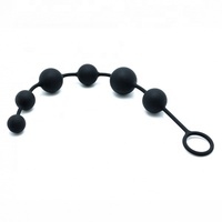 Perlas Anales de Silicona Negra, Tapón Anal, Perlas Anales para Mujeres