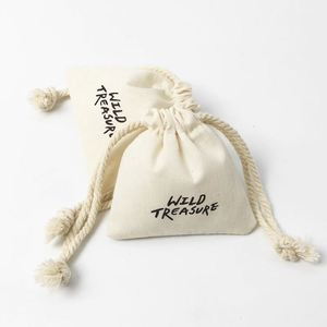 Wholesale Eco Organic Cotton <b>Drawstring</b> Bag Good Quality Custom Logo Muslin Cotton Gift Packaging <b>Pouch</b> - Product Image 2