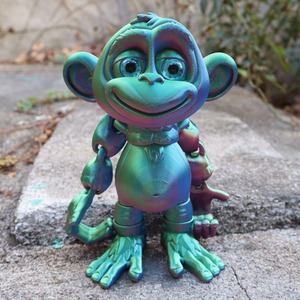 Statua di Scimmia Stampata in 3D Multicolore con Sfumature Casuali, Ornamento per Scrivania e Auto, Decorazione per Casa e Ufficio, Regalo per Natale, Halloween, San Valentino, Pasqua - Product Image 5