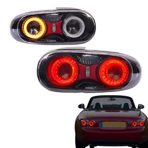 ไฟท้าย LED แบบหยุดอัตโนมัติ พร้อมแผ่นสะท้อนแสงในตัว ไฟท้ายใสสำหรับ <span class=keywords><strong>Mazda</strong></span> MX-5 Roadster Miata MX5 NC ไฟท้ายแบบโบราณรุ่นใหม่ - Product Image 1