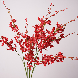 Fiori Artificiali di Alta Qualità in Lattice Real Touch, Orchidea Cymbidium Fatta a Mano, Decorazione per Casa e Matrimonio, Accessori per <span class=keywords><strong>Fotografia</strong></span>, <span class=keywords><strong>Arte</strong></span> Floreale - Product Image 4