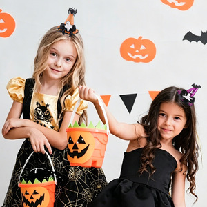 Mini chapeau de sorcière pour adolescents, pince à cheveux avec nœud, accessoire de déguisement pour Halloween, décoration de bal, chapeau de sorcier, épingle à cheveux en textile - Product Image 5