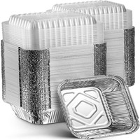 Plateau de restauration rapide jetable léger Conteneurs en papier d'aluminium Distribution rapide de la chaleur Cuisson Plateaux en papier d'aluminium Casserole rectangulaire