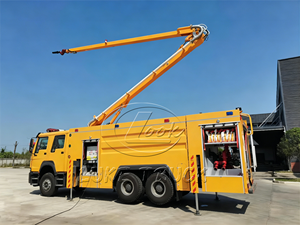 Pompe à incendie aérienne de 32 tonnes HOWO TX 6x4 24M avec grand réservoir d'eau et de mousse - Product Image 5