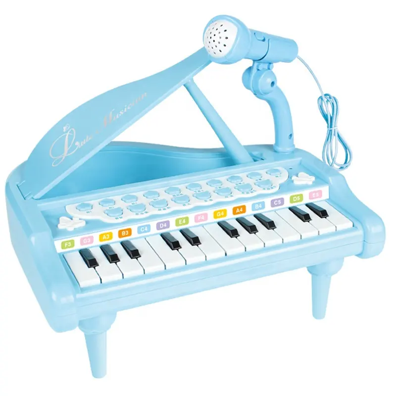 Mini piano trẻ em Đồ chơi câu đố giáo dục sớm cho trẻ em Đồ chơi piano nhỏ dụng cụ giáo dục Bàn phím Micro