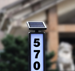 Letrero de Dirección con Número LED para Casa, Alimentado por Energía Solar, Resistente al Agua, para Uso en Exteriores y Jardines - Product Image 3