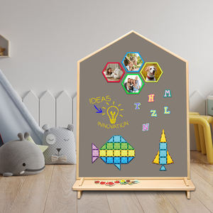 Lavagna per uso domestico senza polvere per bambini scritta in legno lavagna creativa per bambini - Product Image 6