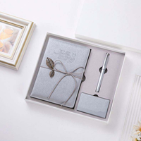 Cadeaux pour la Journée des enseignants - Coffret cadeau de luxe en cuir PU avec carnet personnalisé, impression typographique, logo en relief, cadeau d'affaires
