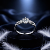 Bague en argent sterling S925 la plus vendue, moissanite de 0,5 carat, couleur, coupe 8 cœurs 8 flèches