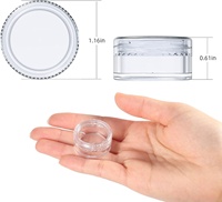 Pot en plastique rond transparent vide de 5 ml, pot à crème avec bouchon à vis, petit pot de voyage, ensemble de contenants pour lotion, crème, mini bougies, cosmétiques