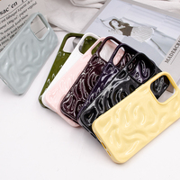 Coque de téléphone en TPU pour iPhone 6 Plus Xs Max 17 Pro Max Glossy Wave TPU Phone Case Cover