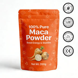 Polvo de Maca Crudo, Orgánico, Vegano, Certificado Sin OMG, con Certificaciones GMP, COA, ISO y HACCP, para Energía - Product Image 1