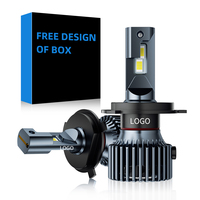 Ombre de phare de voiture Led haute puissance, ampoule de phares de voiture universelle, 90W, 9006, H4, 9005, H7, 6500K, 12v, 24V, 2 pièces