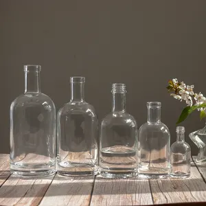 Crystal Glass 100ml 175ml 200ml 250ml 500ml 750ml 1000ml Rum Alcohol Bottles Liquor Bottle