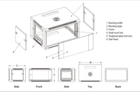 Armoire de serveur de centre de données 19 pouces standard 9U à montage mural, en stock, directement de l'usine