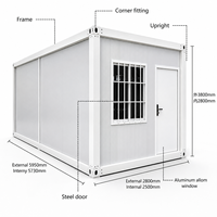 Maison préfabriquée à 2 étages conforme aux normes CE ISO, conteneur modulaire en verre, maisonnette portable pour logement d'appoint (AU/US)