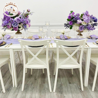 Chaises en Plastique Blanches Empilables à Dossier Croisé Design Moderne, Vente en Gros, Chaises de Jardin pour Événements, Chaises en Plastique Incassables pour Mariage