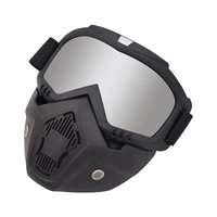 Masque Facial de Motocross avec Lunettes Amovibles pour Moto, UTV et Course Tout-Terrain