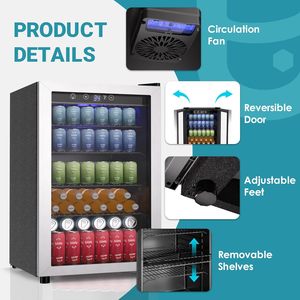 Bán buôn euhomy 145 có thể 4.5 cu. ft <span class=keywords><strong>mini</strong></span> đồ uống tủ lạnh đồ uống mát tủ lạnh với cửa kính cho nhà văn phòng thanh - Product Image 3