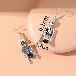 Fashion <b>Earring</b> Jewelry Halloween Jewelry Creative Skull Rhinestone Pendant Statement <b>Earrings</b> - Product Image 5