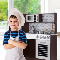 Nouveauté 2025 : Ensemble de cuisine en bois personnalisé pour enfants, jouet d'imitation pour tout-petits