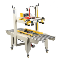 Machine à sceller les cartons FXJ-6050 avec entraînement supérieur et inférieur, scelleuse de boîtes à ruban adhésif pour cartons de 250-500 mm