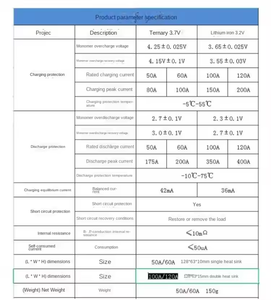 <span class=keywords><strong>BMS</strong></span> 14S <span class=keywords><strong>58.8V</strong></span> 50A 60A 100A 120A 3 철 리튬 배터리 충전 보호 보드 (균형 온도 제어 기능 포함) - Product Image 6